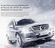 Mercedes-Benz startet Werbekampagne zu permanentem Allradantrieb 4MATIC: Technologie schlägt Meteorologie